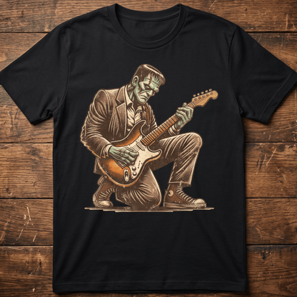 Frankenstein Monster Playing Electric Guitar T-Shirt - The Music Frontiers