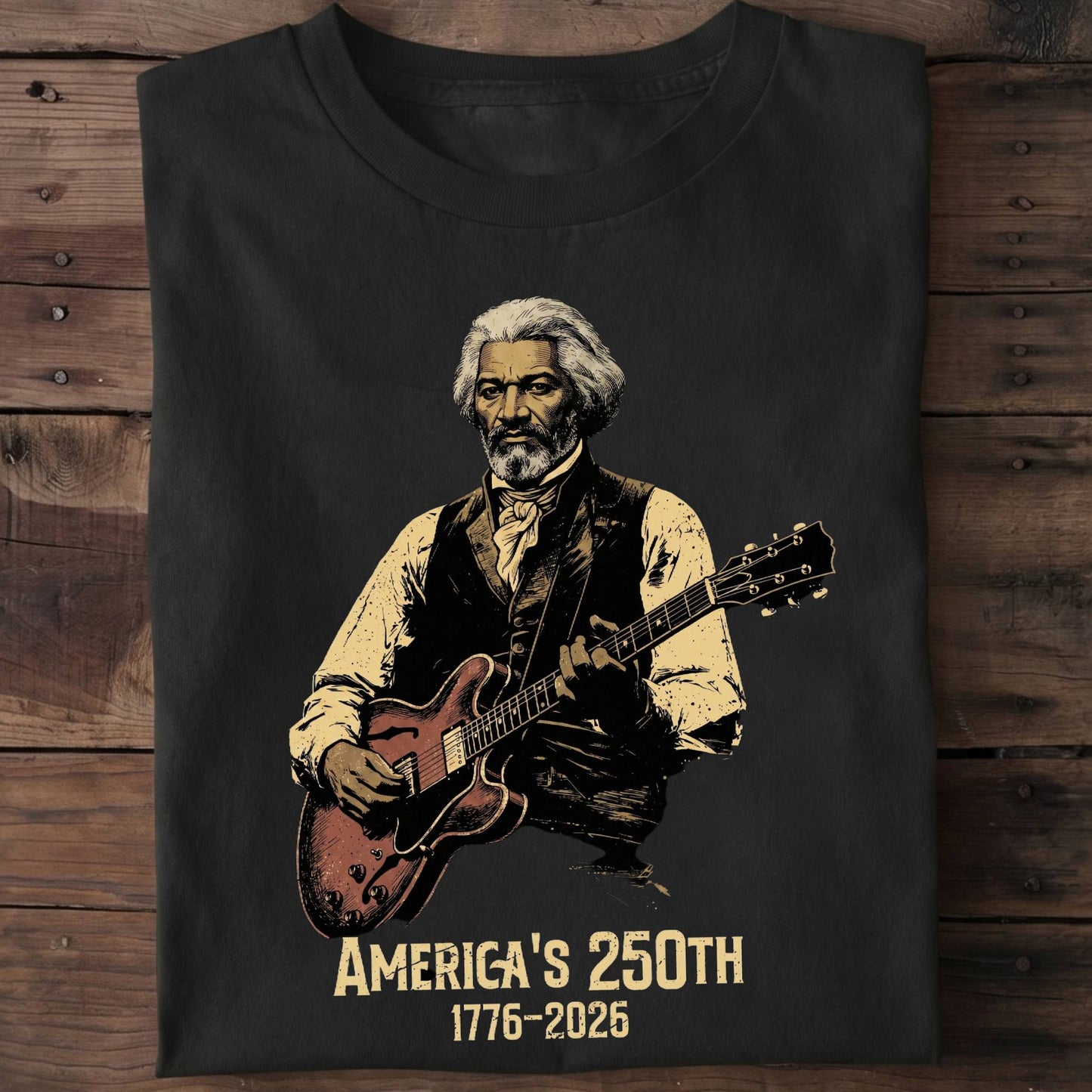 Frederick Douglass Playing Guitar America 250 - The Music Frontiers