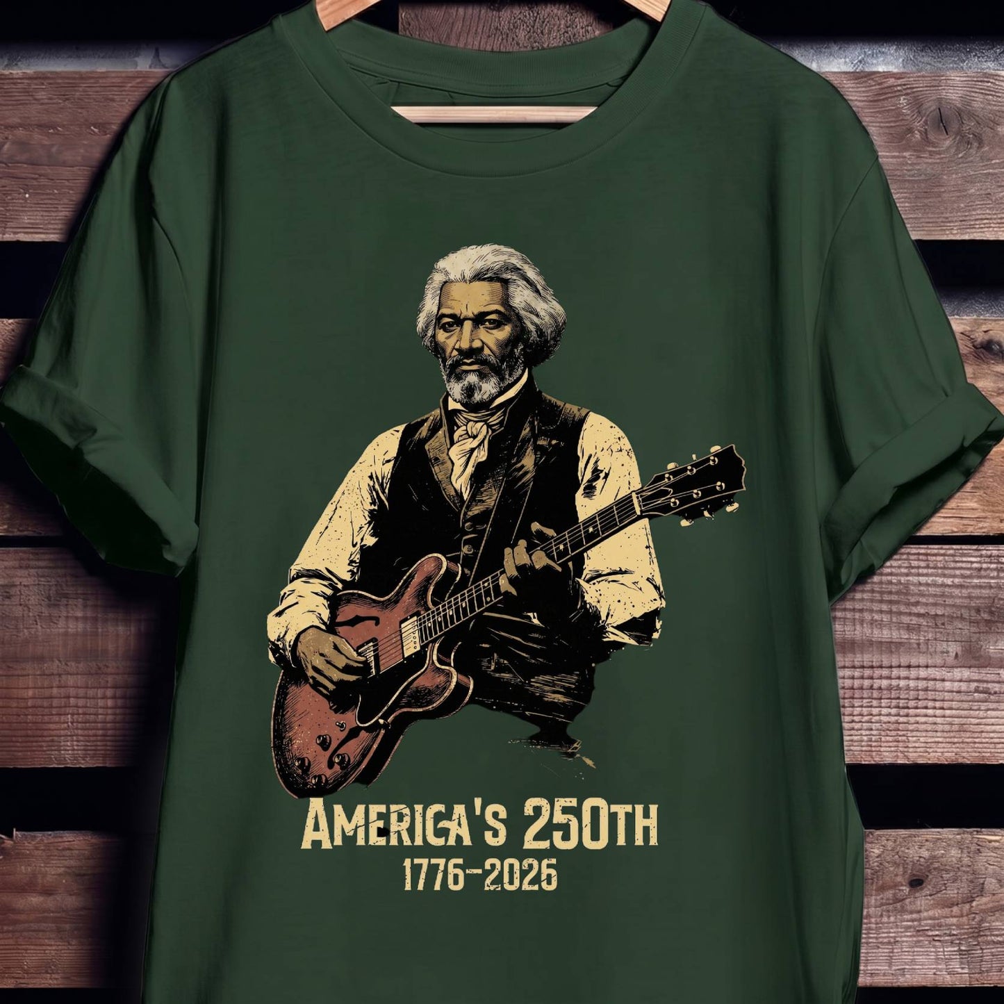 Frederick Douglass Playing Guitar America 250 - The Music Frontiers