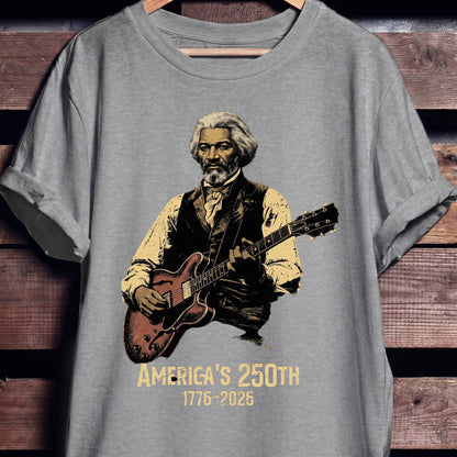Frederick Douglass Playing Guitar America 250 - The Music Frontiers