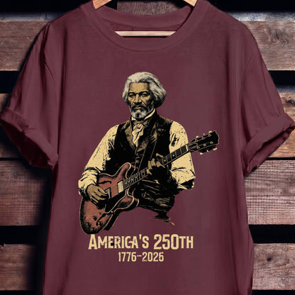 Frederick Douglass Playing Guitar America 250 - The Music Frontiers