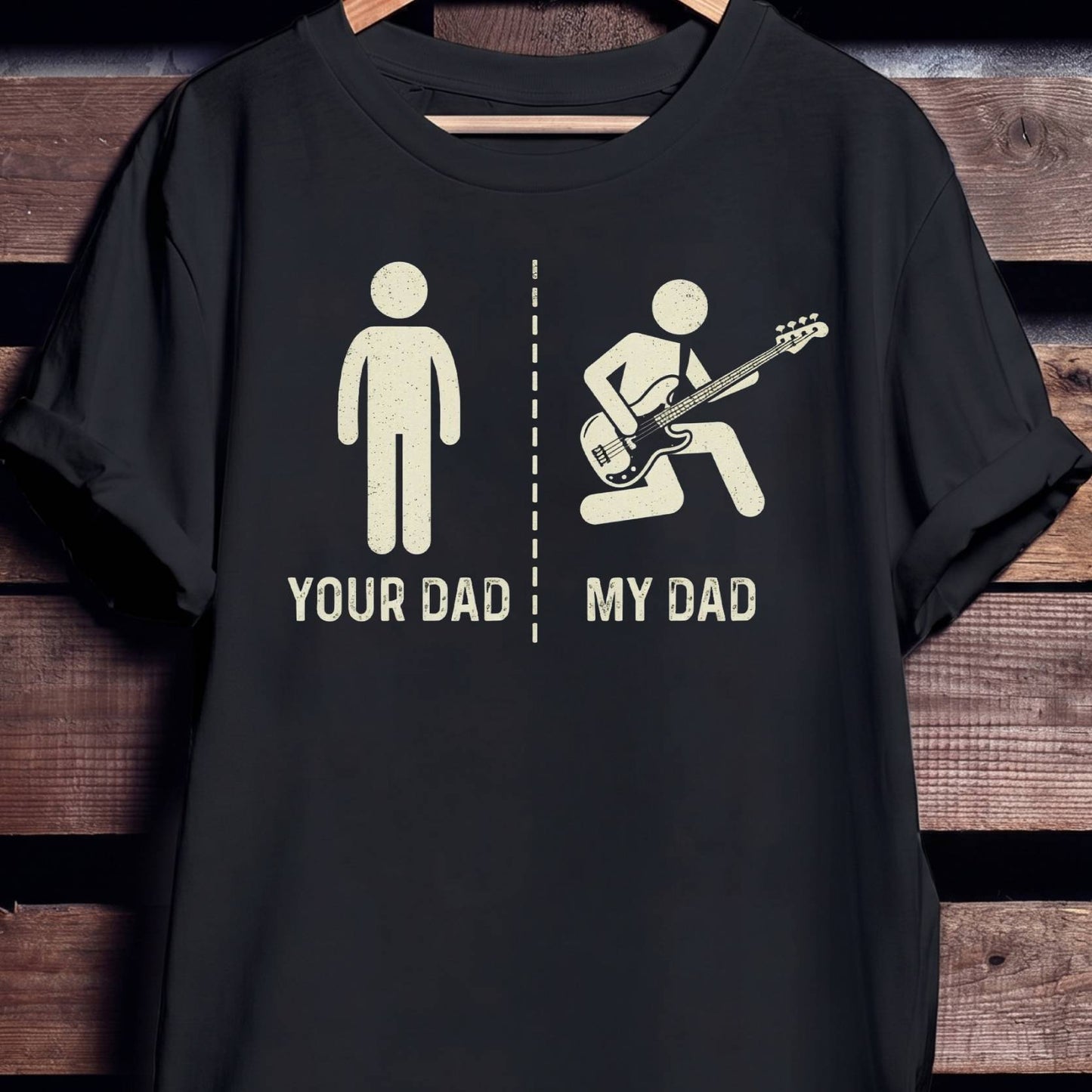 Funny Bass Player Father Graphic T-Shirt - Unisex Standard T-Shirt