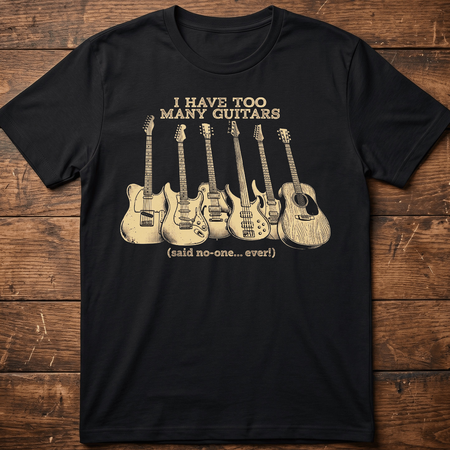 Funny Guitarist Collector Saying Tee - The Music Frontiers