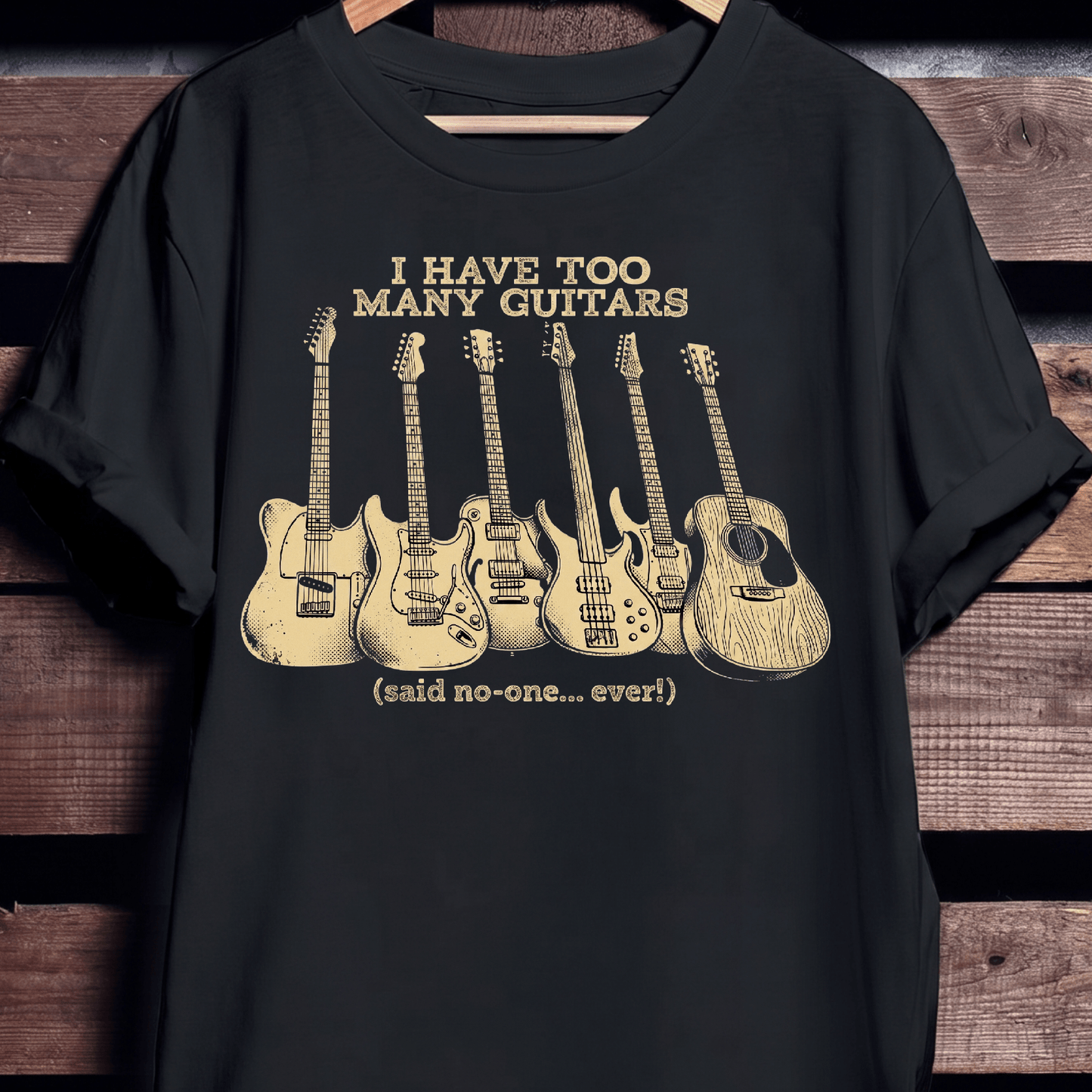 Funny Guitarist Collector Saying Tee - The Music Frontiers