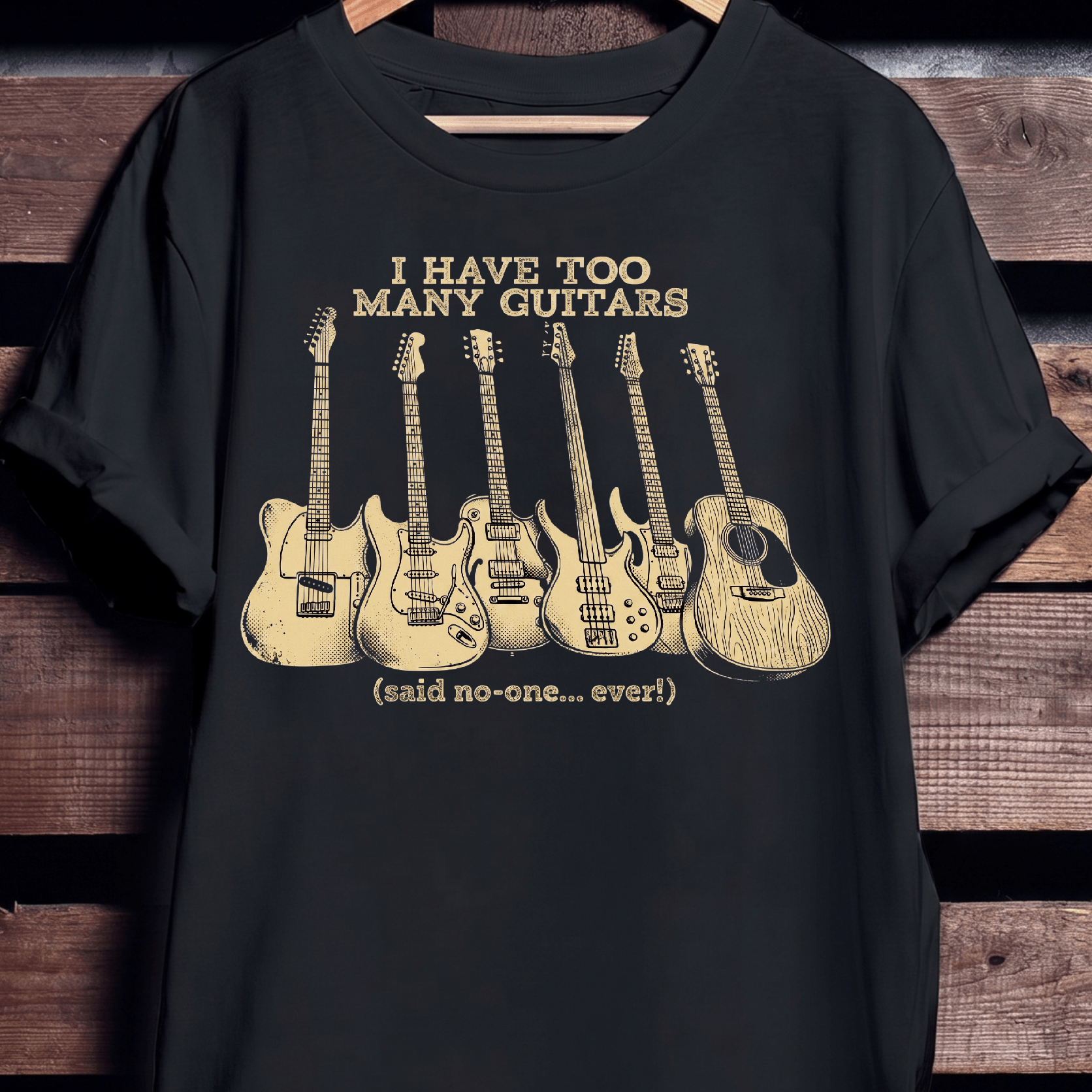 Funny Guitarist Collector Saying Tee - The Music Frontiers