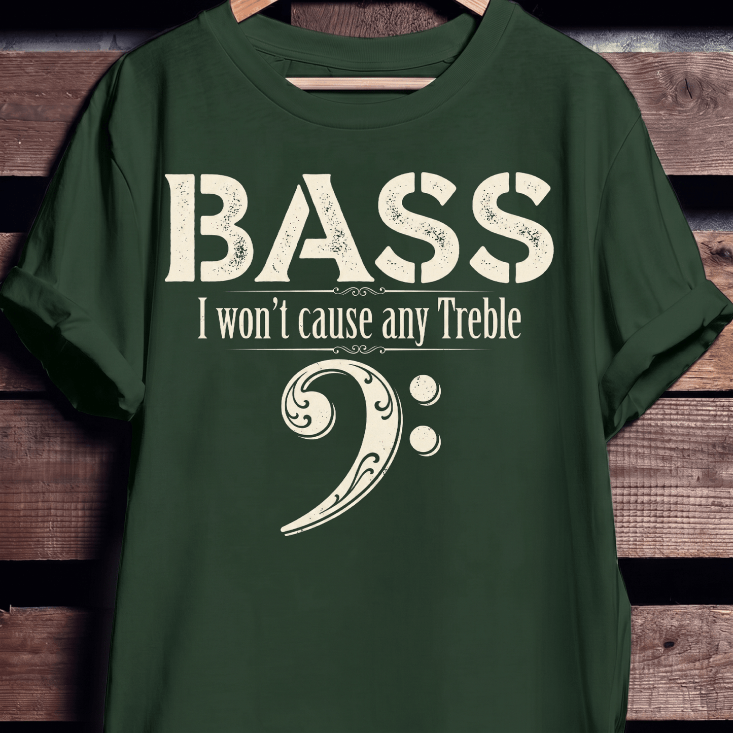 Funny No Treble Bassist Graphic Tee - The Music Frontiers