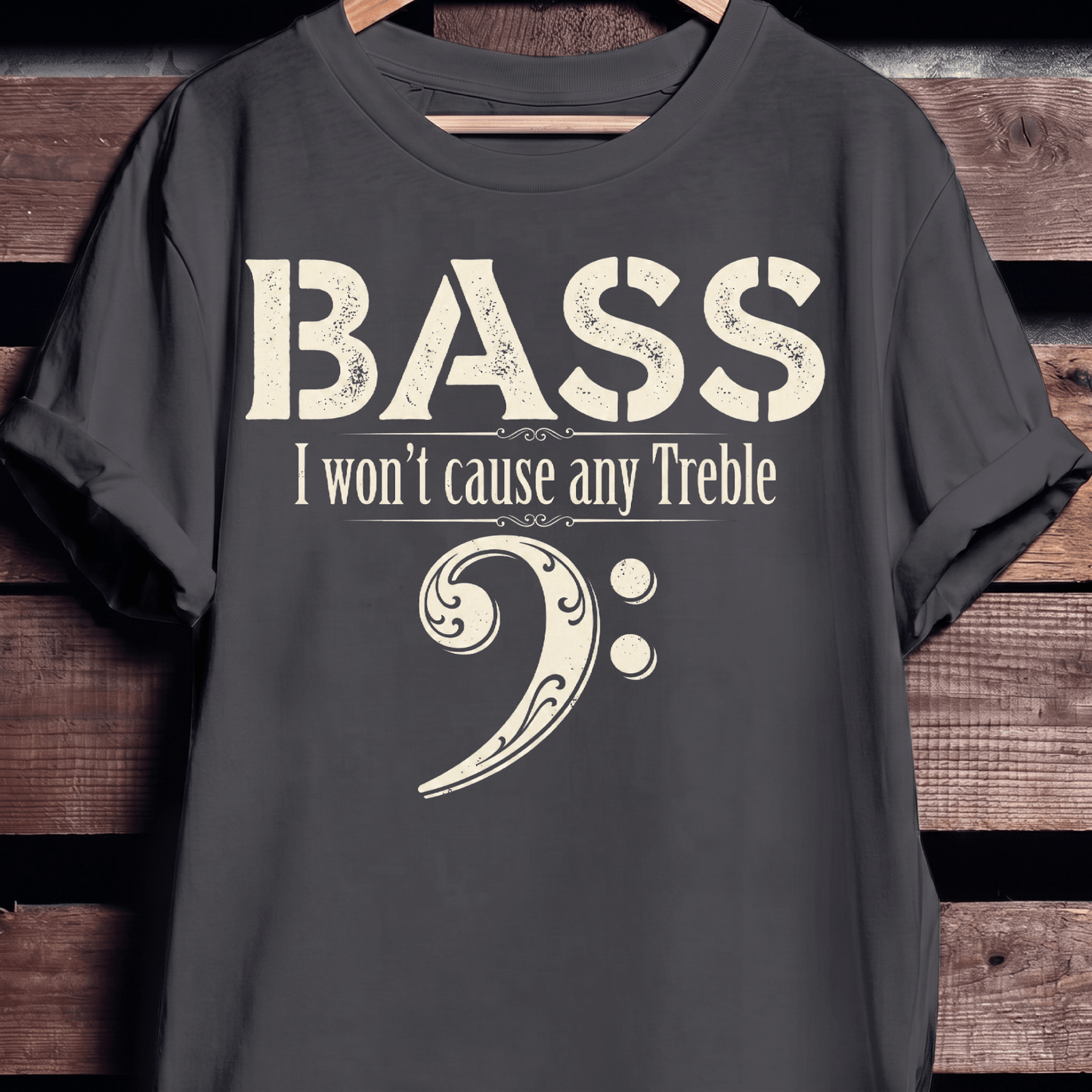 Funny No Treble Bassist Graphic Tee - The Music Frontiers