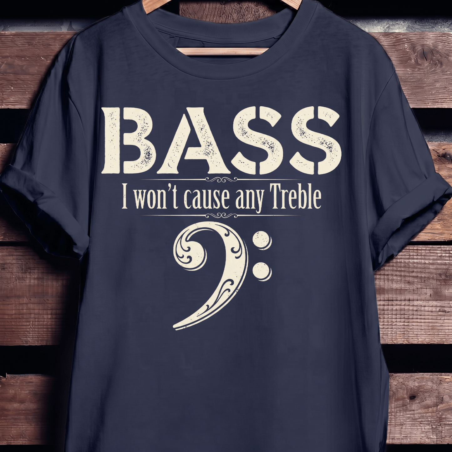 Funny No Treble Bassist Graphic Tee - The Music Frontiers