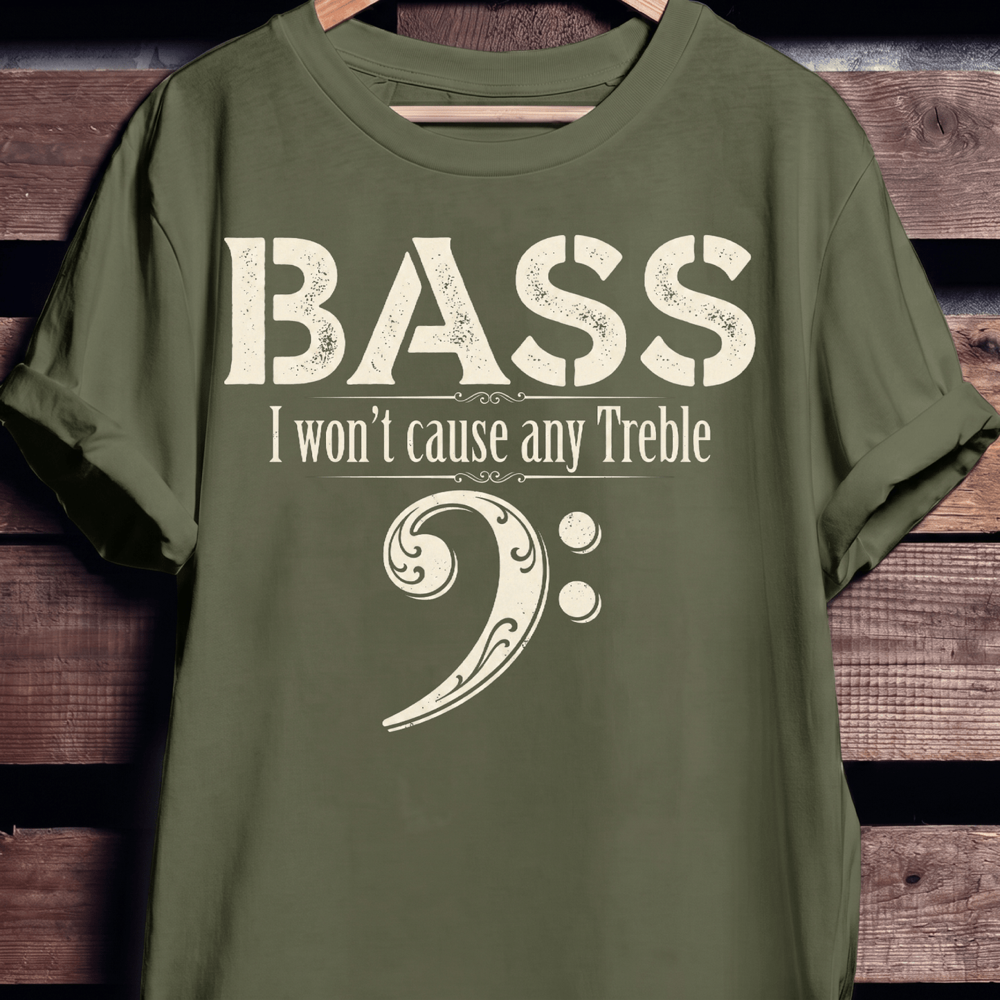 Funny No Treble Bassist Graphic Tee - The Music Frontiers