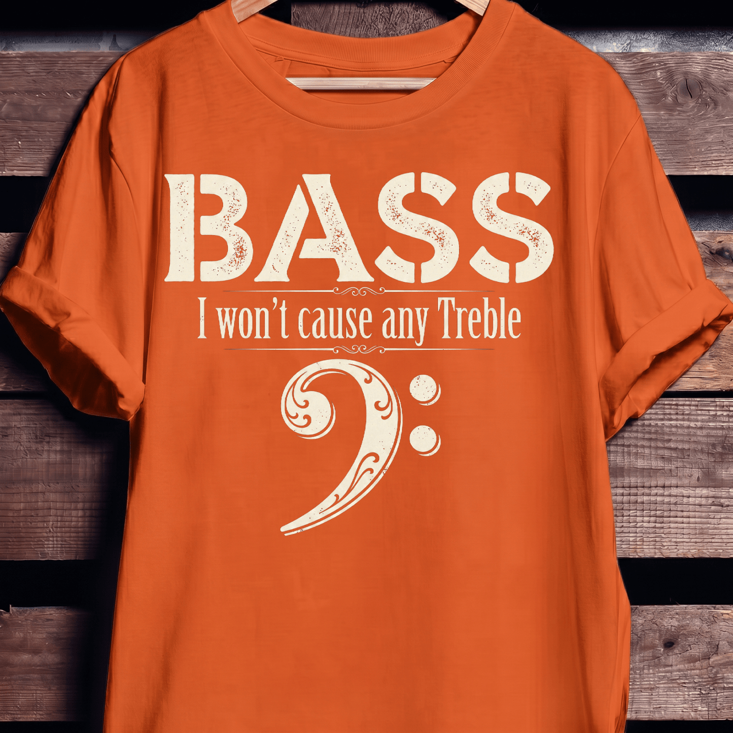 Funny No Treble Bassist Graphic Tee - The Music Frontiers