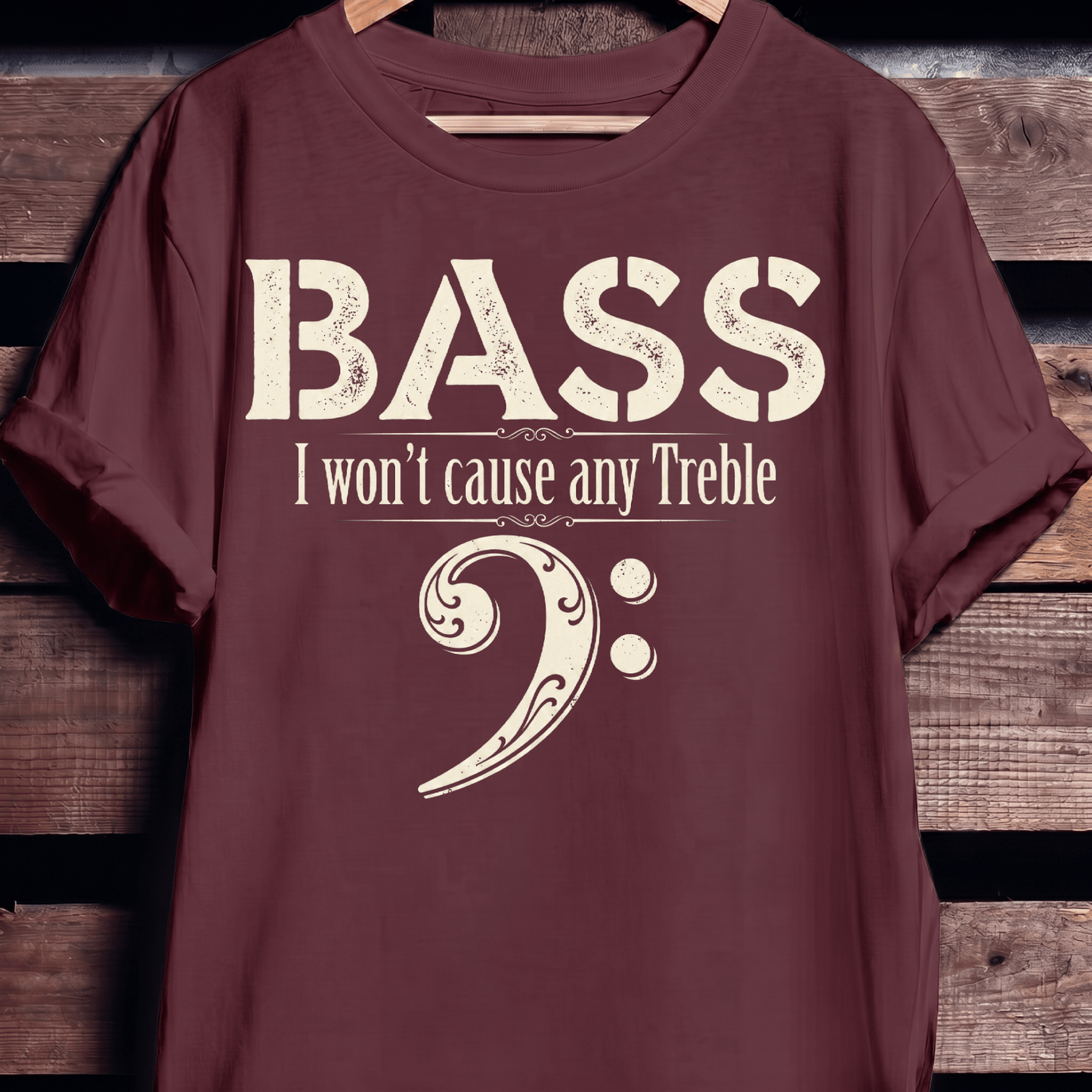 Funny No Treble Bassist Graphic Tee - The Music Frontiers