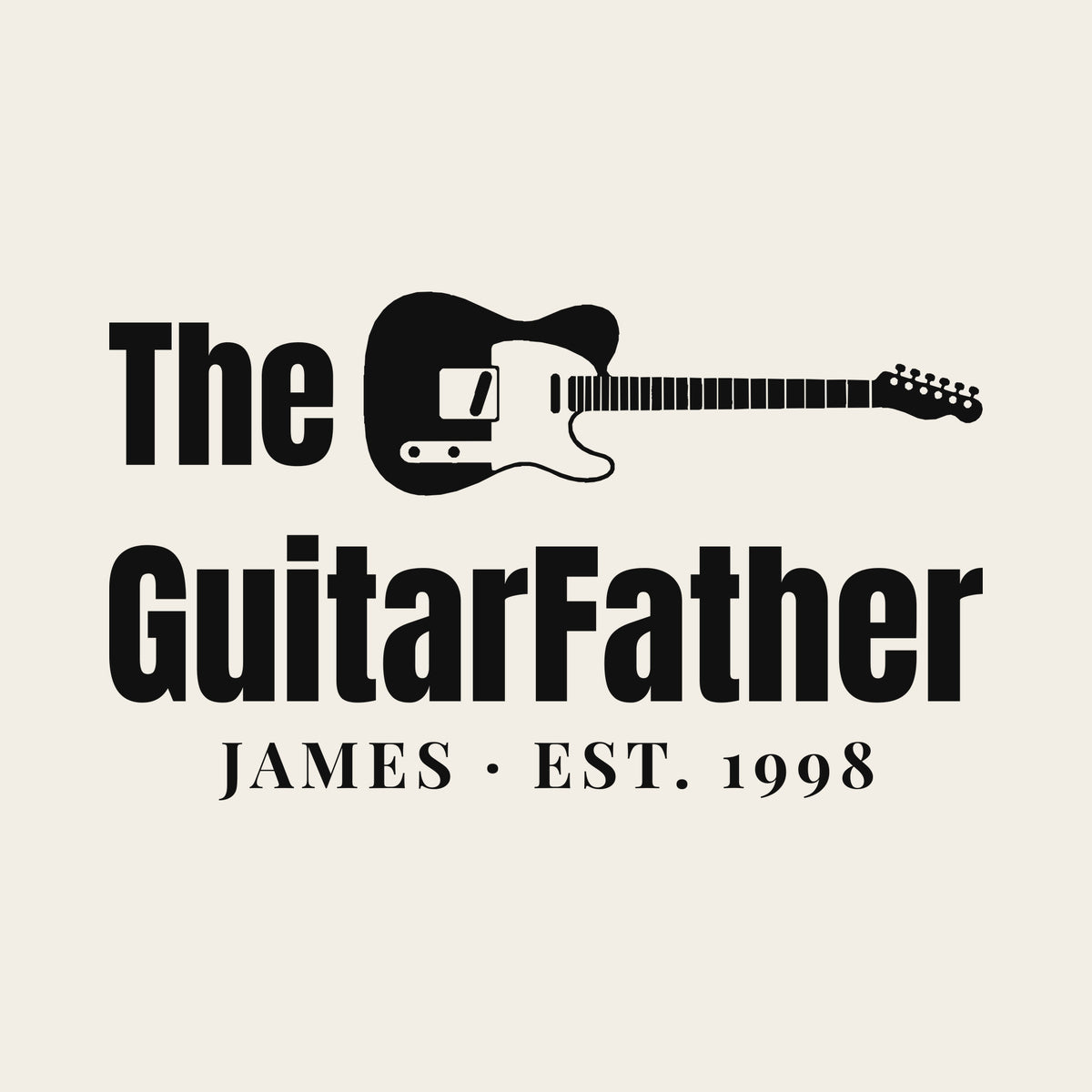 The GuitarFather design artwork on its own, personalized with your details
