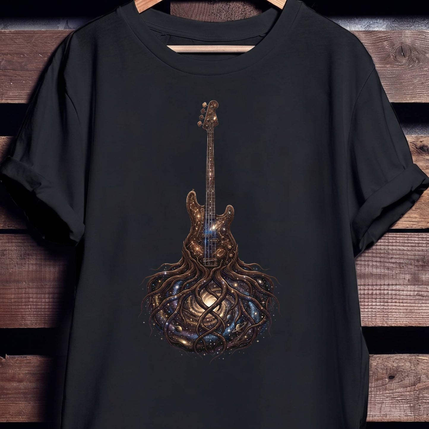Galaxy Tree Bass Player T-Shirt - Unisex Standard T-Shirt