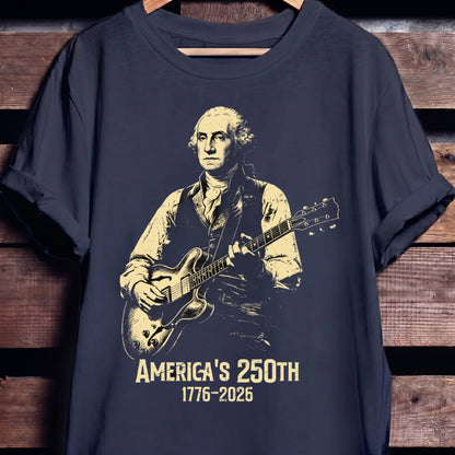 George Washington playing Guitar America 250 - The Music Frontiers