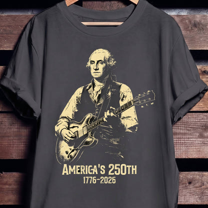 George Washington playing Guitar America 250 - The Music Frontiers