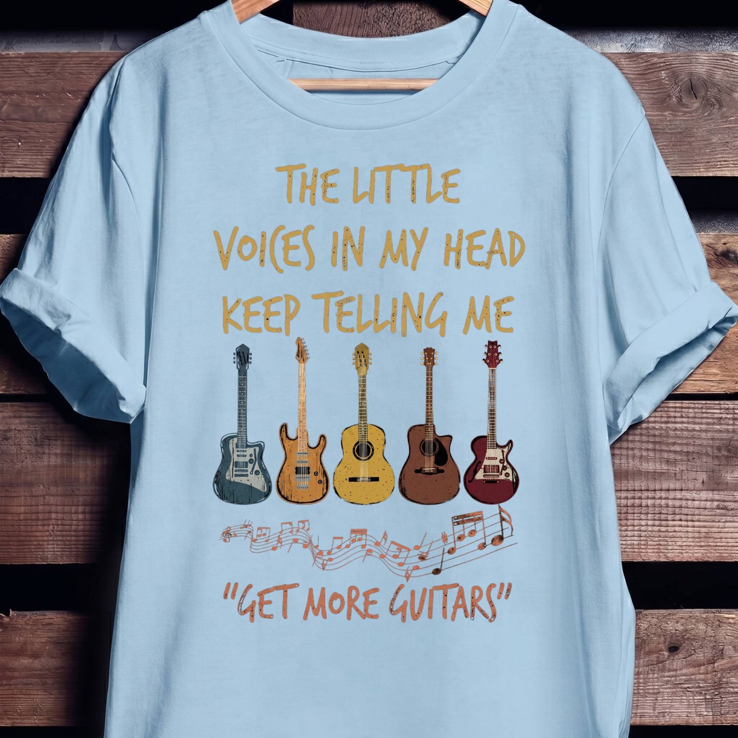 Get More Guitars Voices In My Head T-shirt - Funny Musician Tee - The Music Frontiers