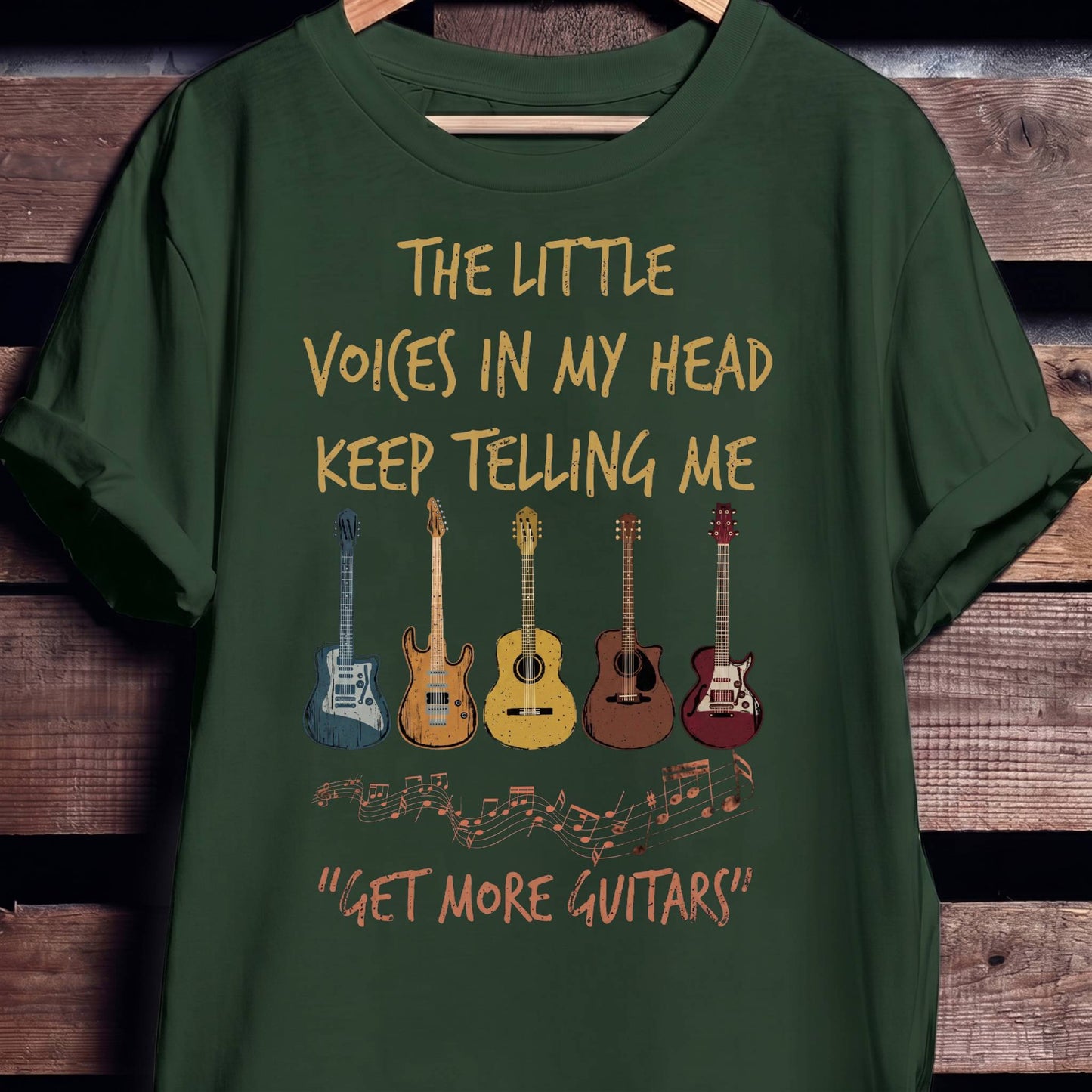 Get More Guitars Voices In My Head T-shirt - Funny Musician Tee - The Music Frontiers