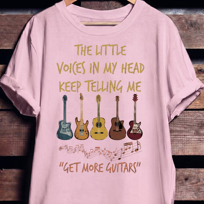 Get More Guitars Voices In My Head T-shirt - Funny Musician Tee - The Music Frontiers