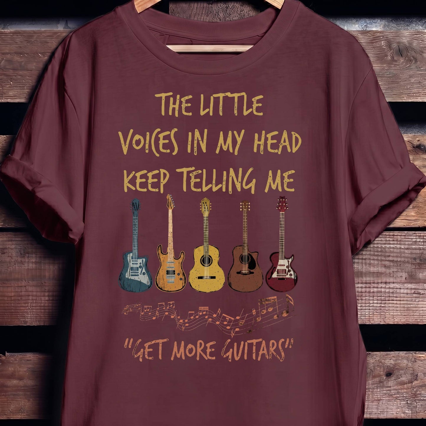Get More Guitars Voices In My Head T-shirt - Funny Musician Tee - The Music Frontiers