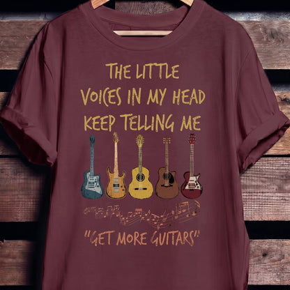 Get More Guitars Voices In My Head T-shirt - Funny Musician Tee - The Music Frontiers