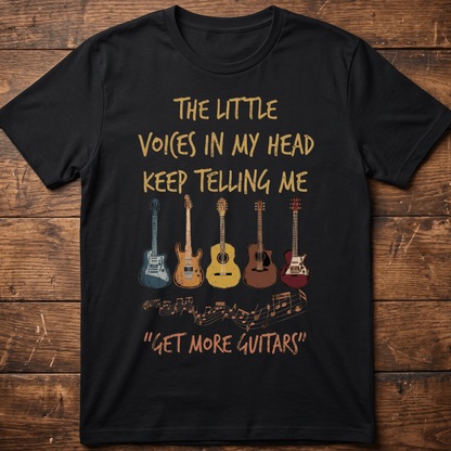 Get More Guitars Voices In My Head T-shirt - Funny Musician Tee - The Music Frontiers