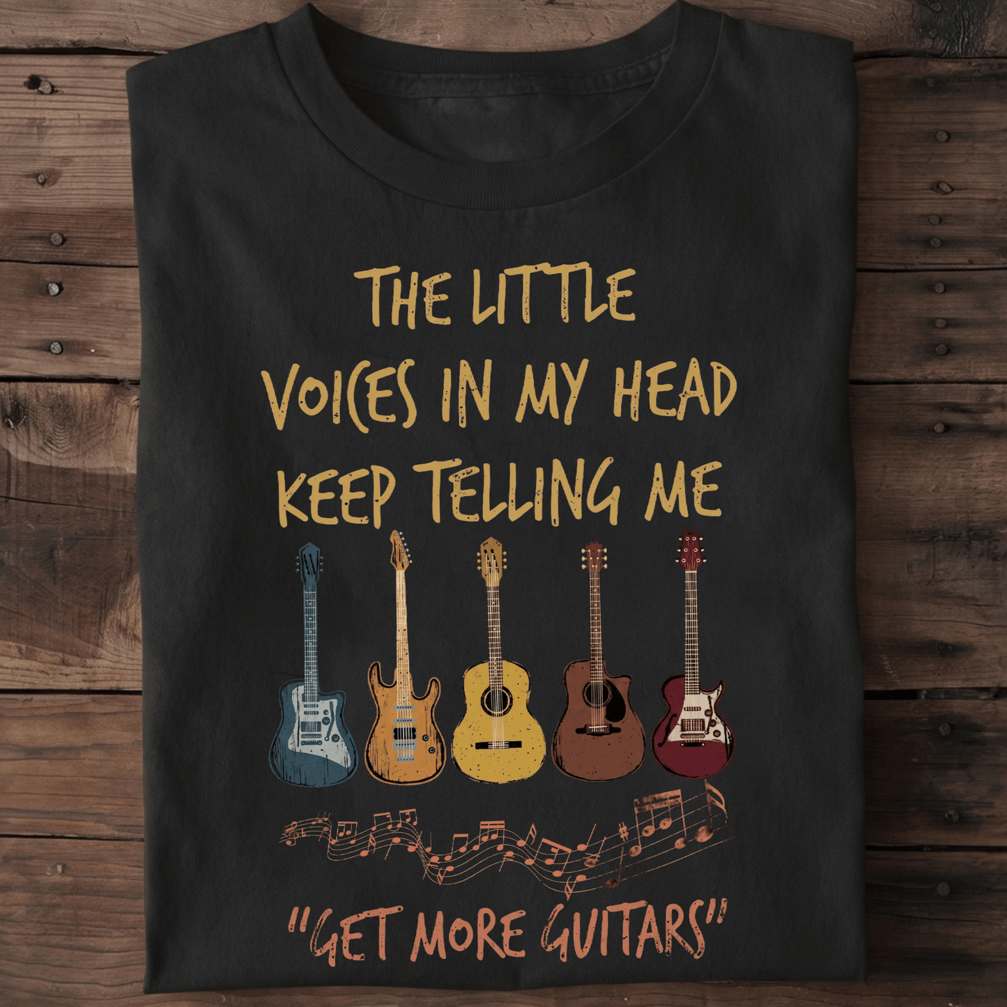 Get More Guitars Voices In My Head T-shirt - Funny Musician Tee - The Music Frontiers