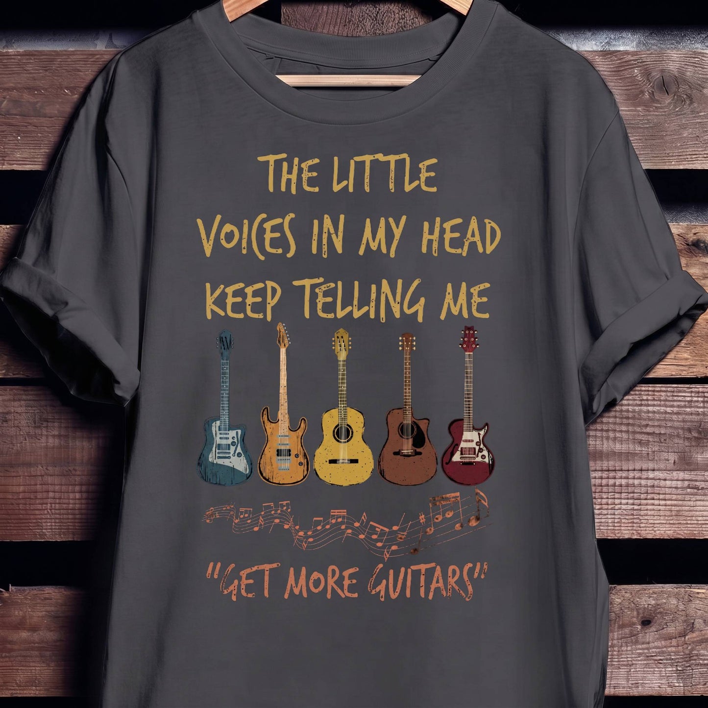 Get More Guitars Voices In My Head T-shirt - Funny Musician Tee - The Music Frontiers