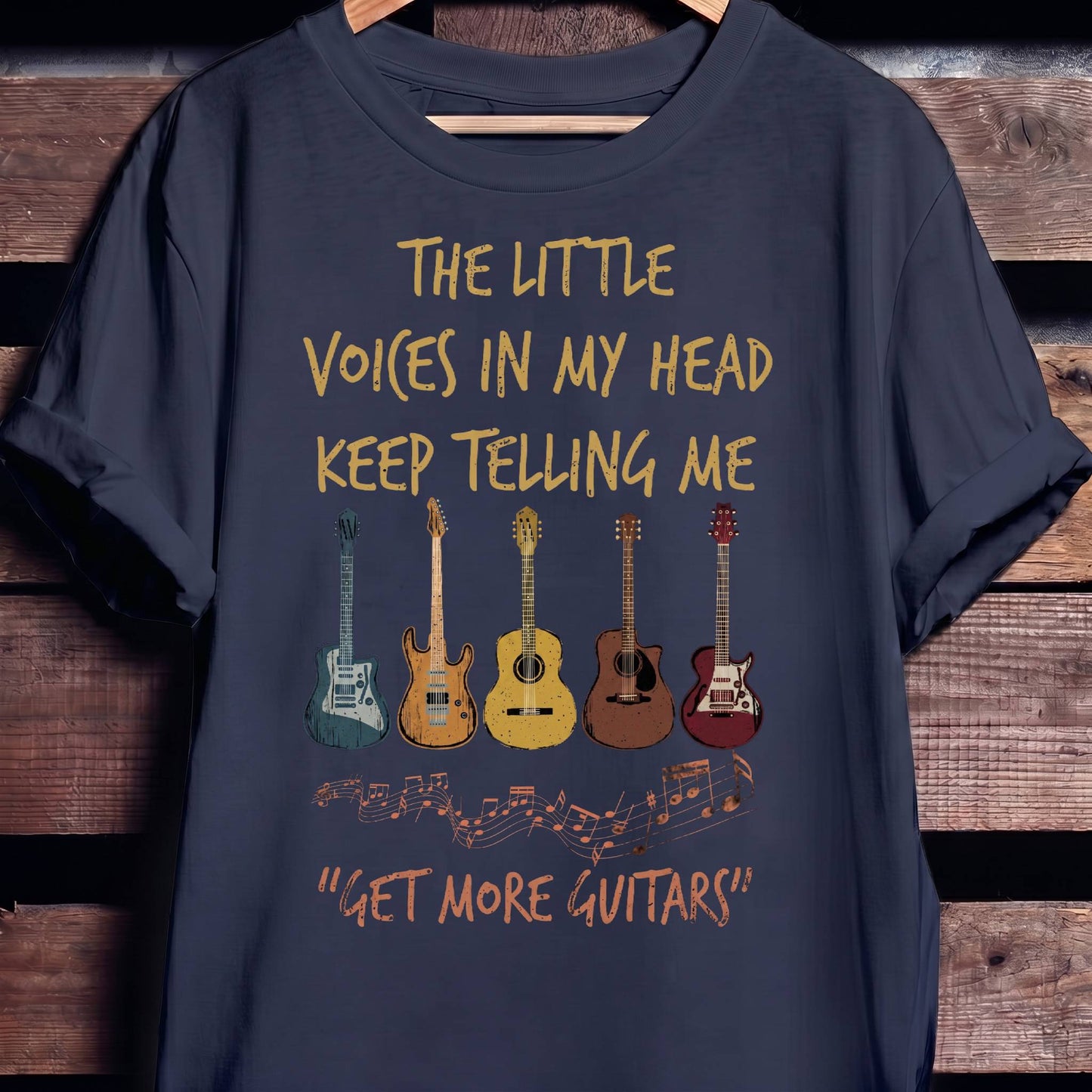 Get More Guitars Voices In My Head T-shirt - Funny Musician Tee - The Music Frontiers