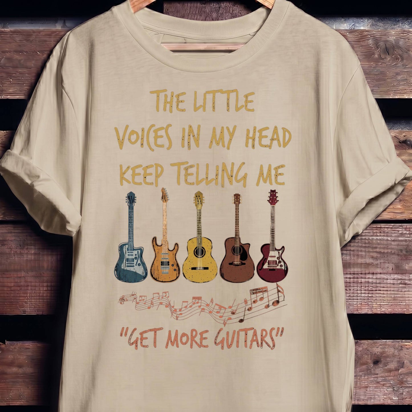 Get More Guitars Voices In My Head T-shirt - Funny Musician Tee - The Music Frontiers