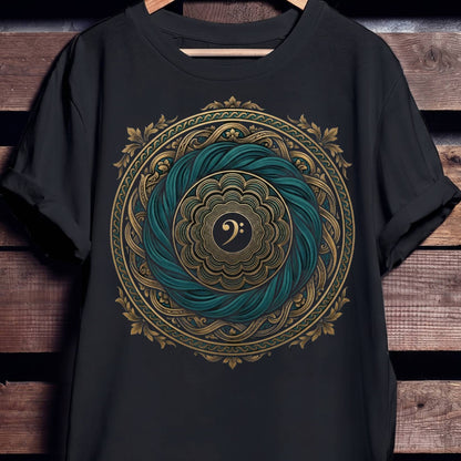 Golden Bass Mandala Graphic Tee