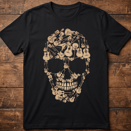Guitar Collage Skull Mosaic Tee - The Music Frontiers