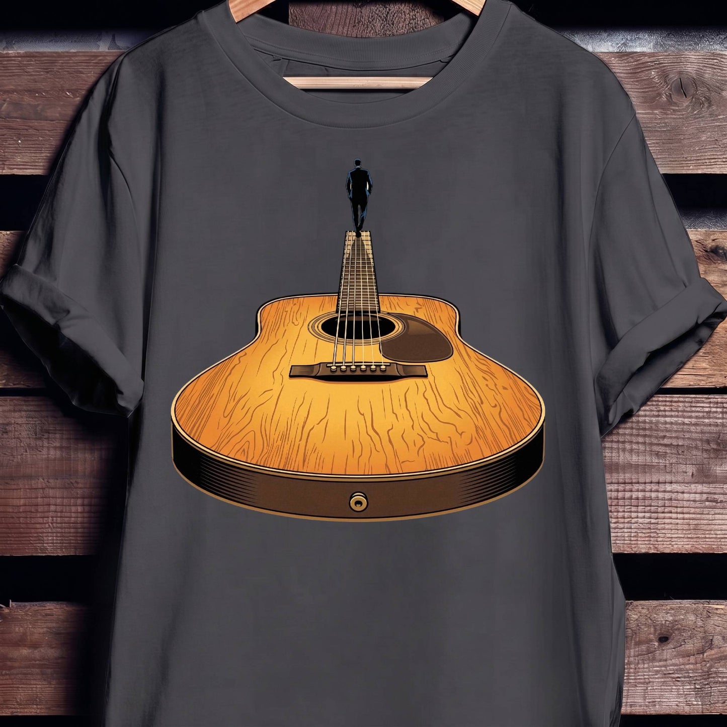Guitar Headstock Man Illusion Tee - The Music Frontiers