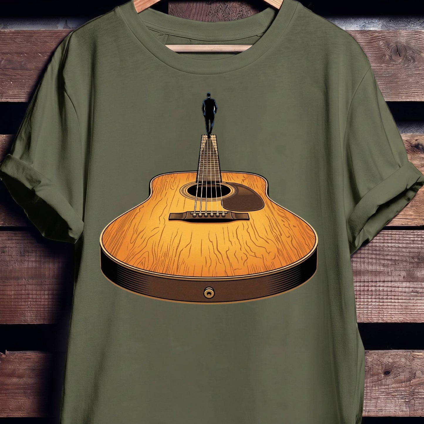 Guitar Headstock Man Illusion Tee - The Music Frontiers