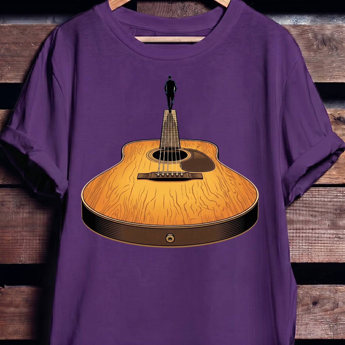 Guitar Headstock Man Illusion Tee - The Music Frontiers