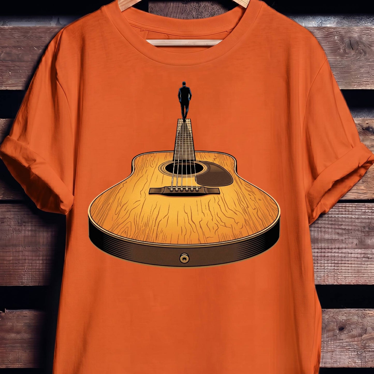 Guitar Headstock Man Illusion Tee - The Music Frontiers