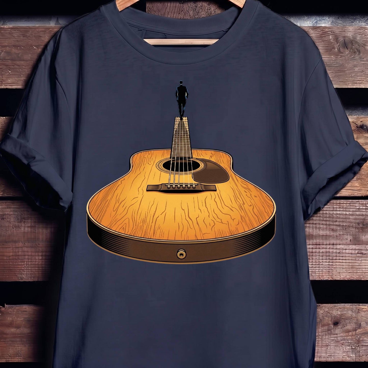 Guitar Headstock Man Illusion Tee - The Music Frontiers