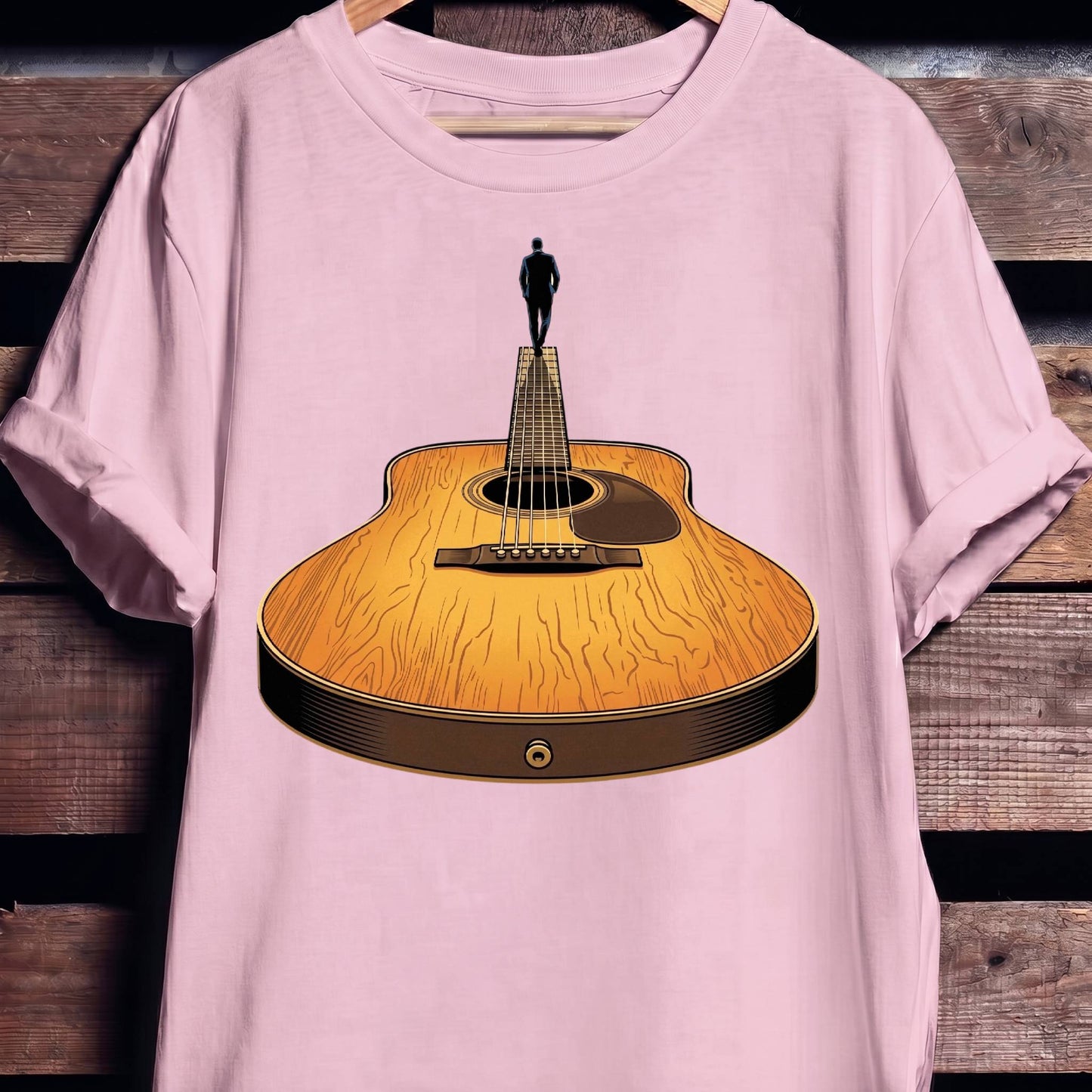 Guitar Headstock Man Illusion Tee - The Music Frontiers