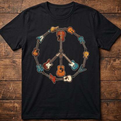Guitar Peace Sign T-Shirt - The Music Frontiers