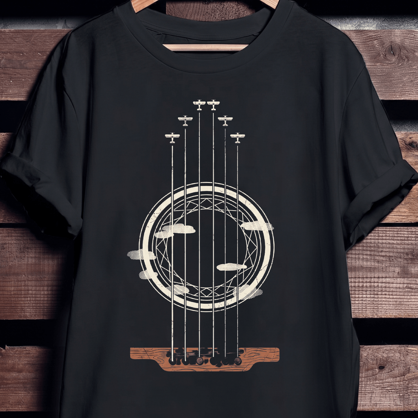 Guitar Rosette Soundhole Tee - The Music Frontiers