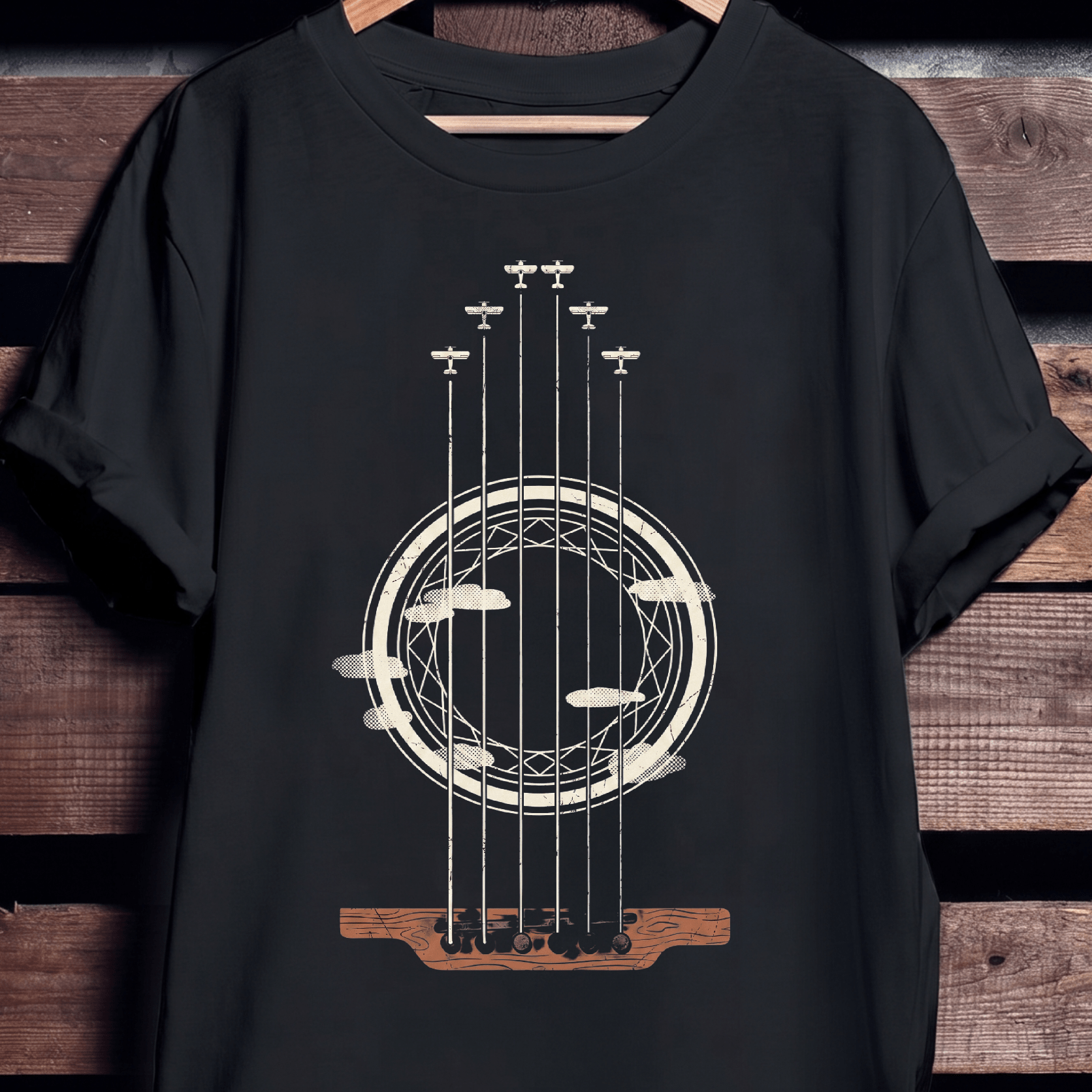 Guitar Rosette Soundhole Tee - The Music Frontiers