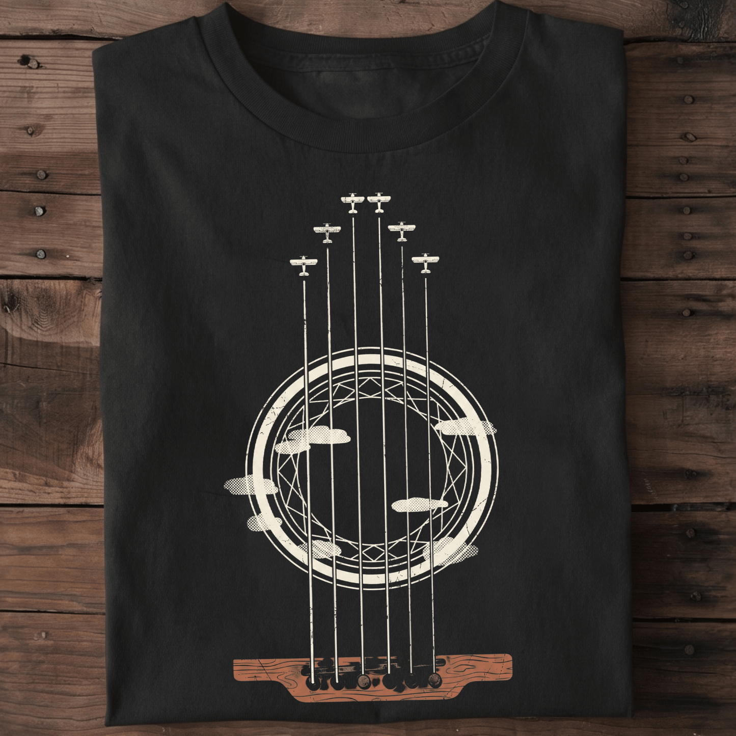 Guitar Rosette Soundhole Tee - The Music Frontiers