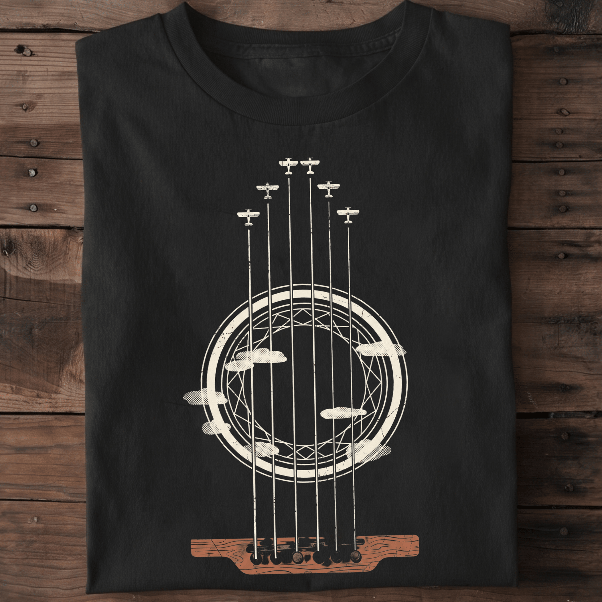 Guitar Rosette Soundhole Tee - The Music Frontiers
