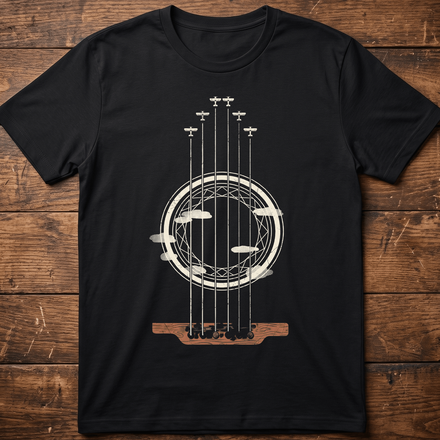Guitar Rosette Soundhole Tee - The Music Frontiers