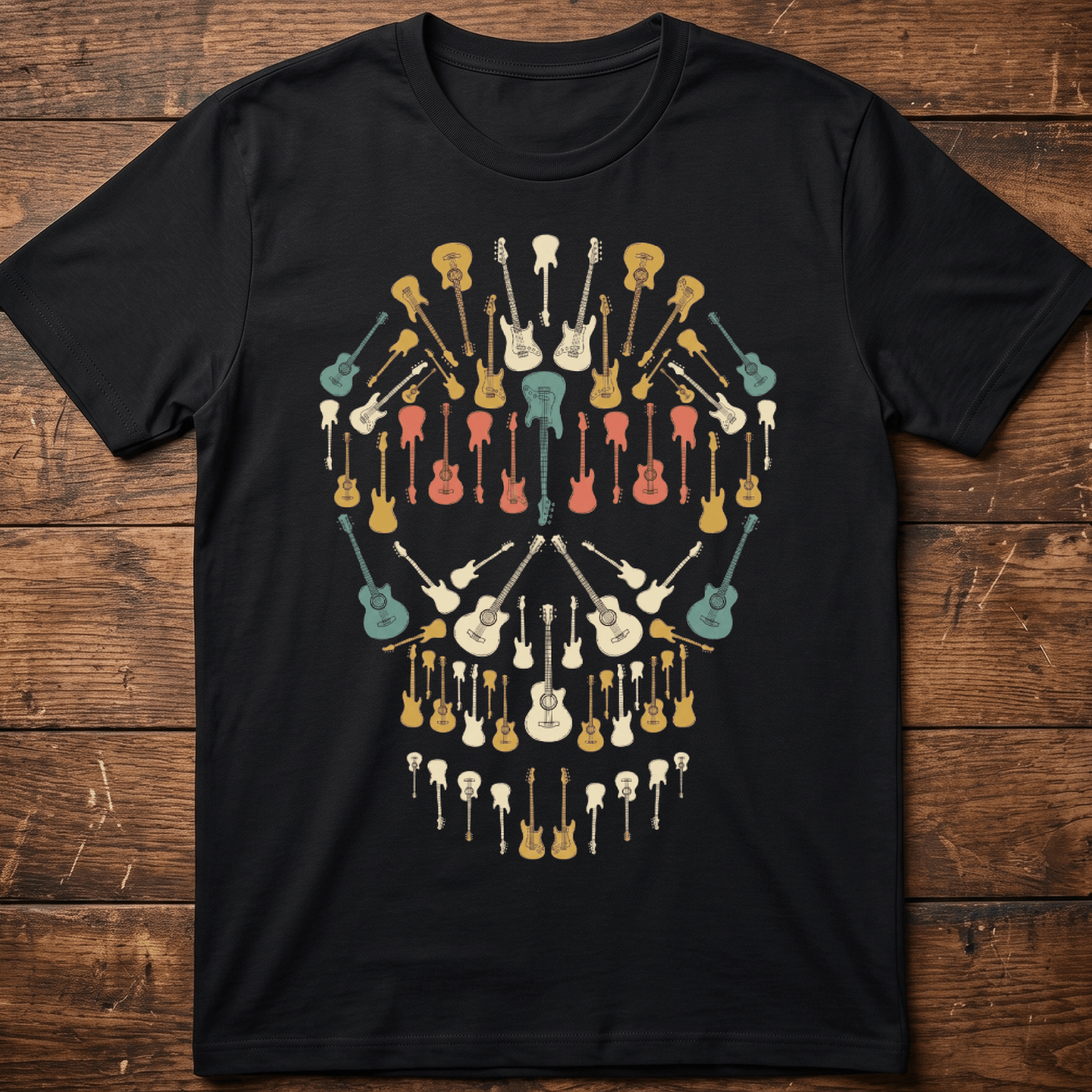 Guitar Skull Musical Illusion Tee - The Music Frontiers