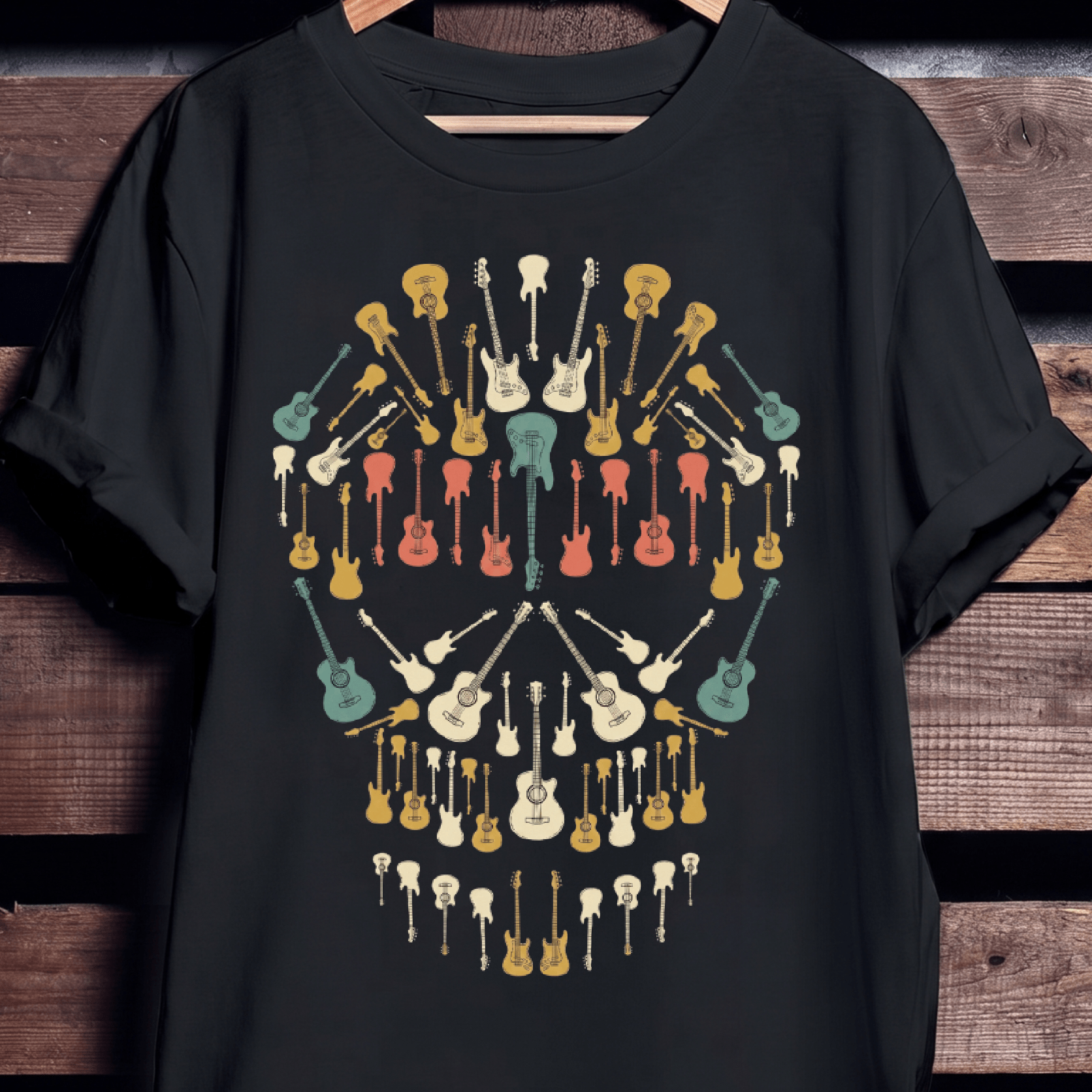 Guitar Skull Musical Illusion Tee - The Music Frontiers
