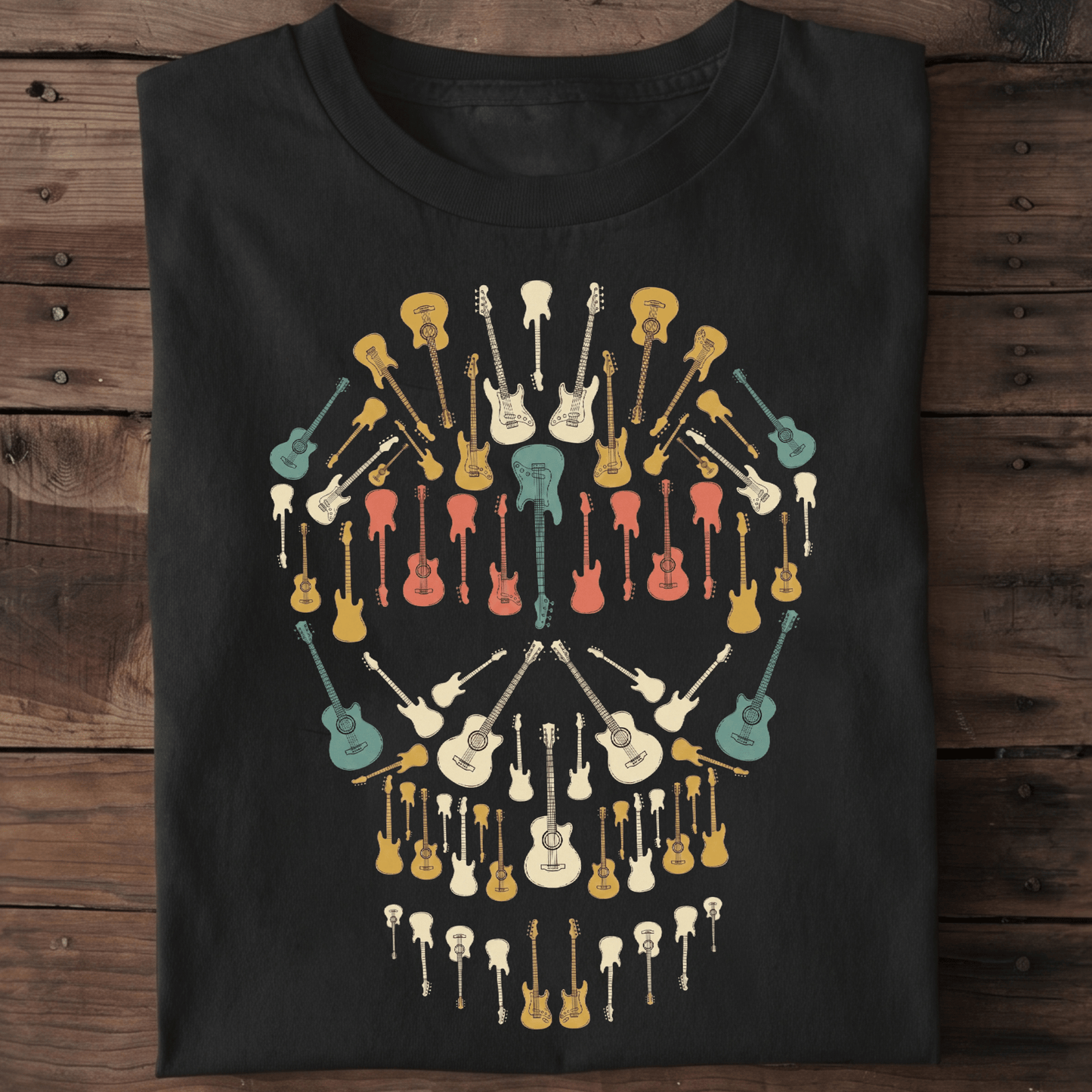 Guitar Skull Musical Illusion Tee - The Music Frontiers