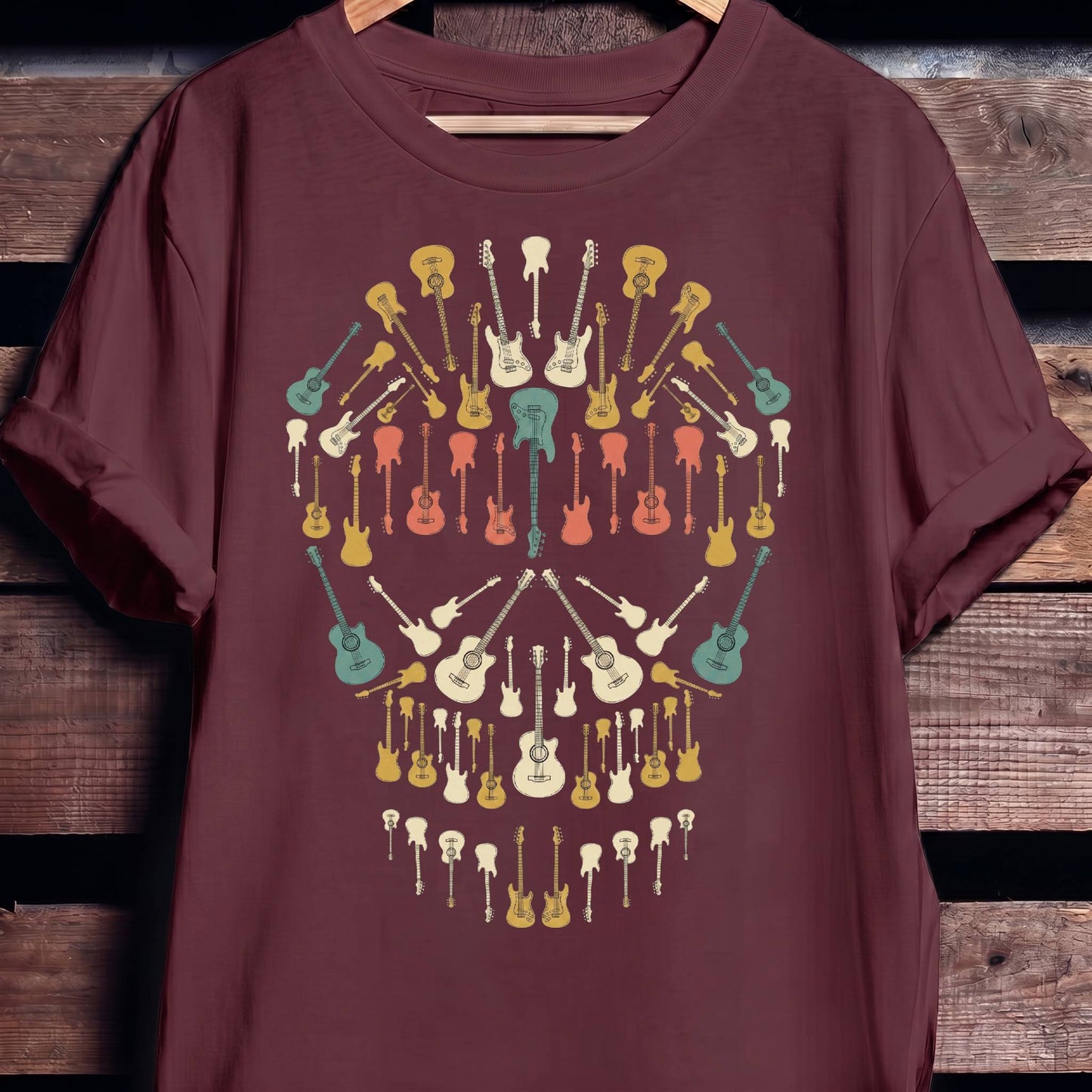 Guitar Skull Musical Illusion Tee
