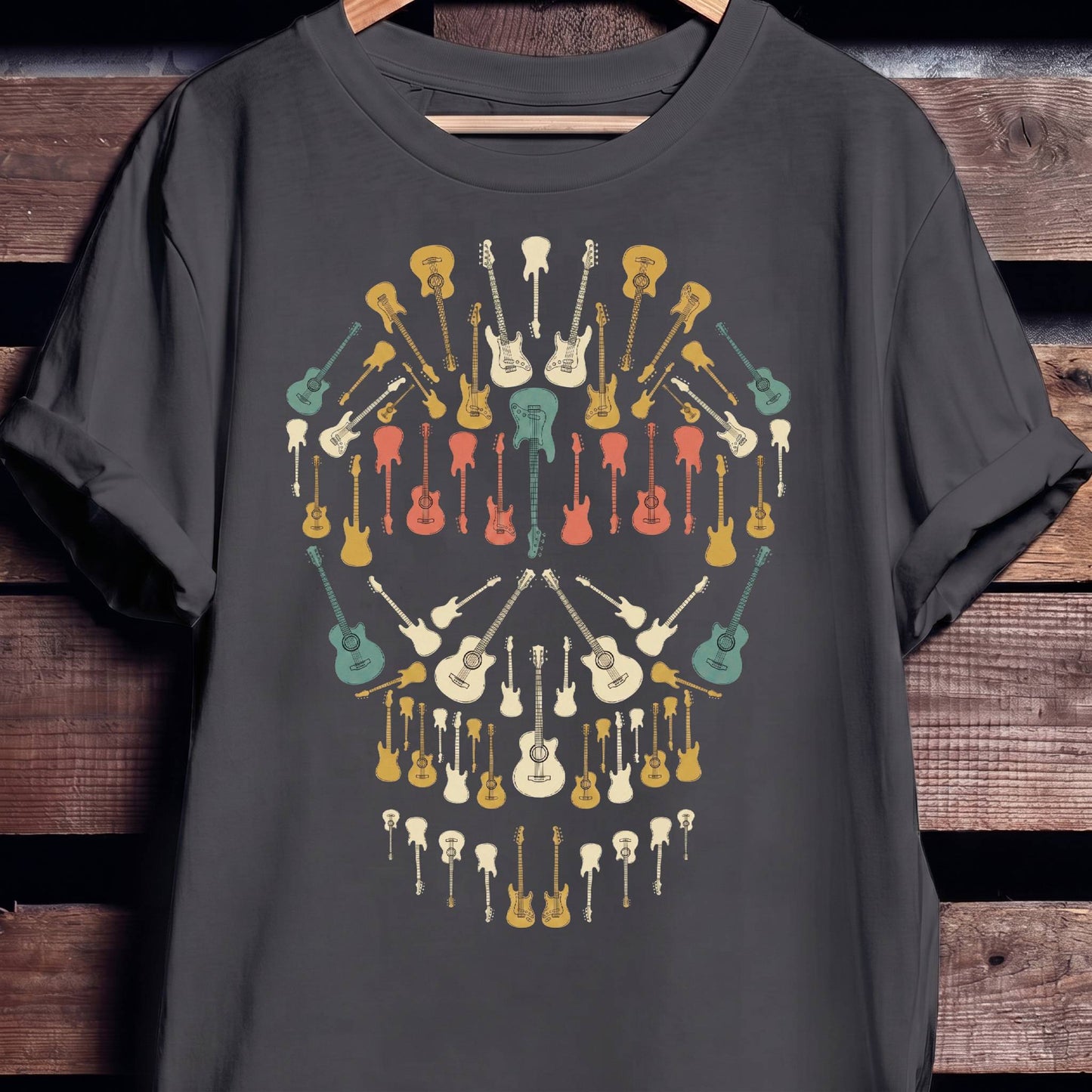 Guitar Skull Musical Illusion Tee