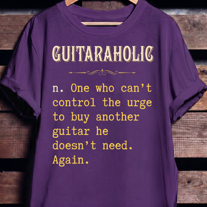 Guitaraholic Definition Funny Guitarist Tee