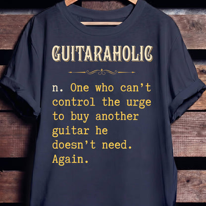 Guitaraholic Definition Funny Guitarist Tee